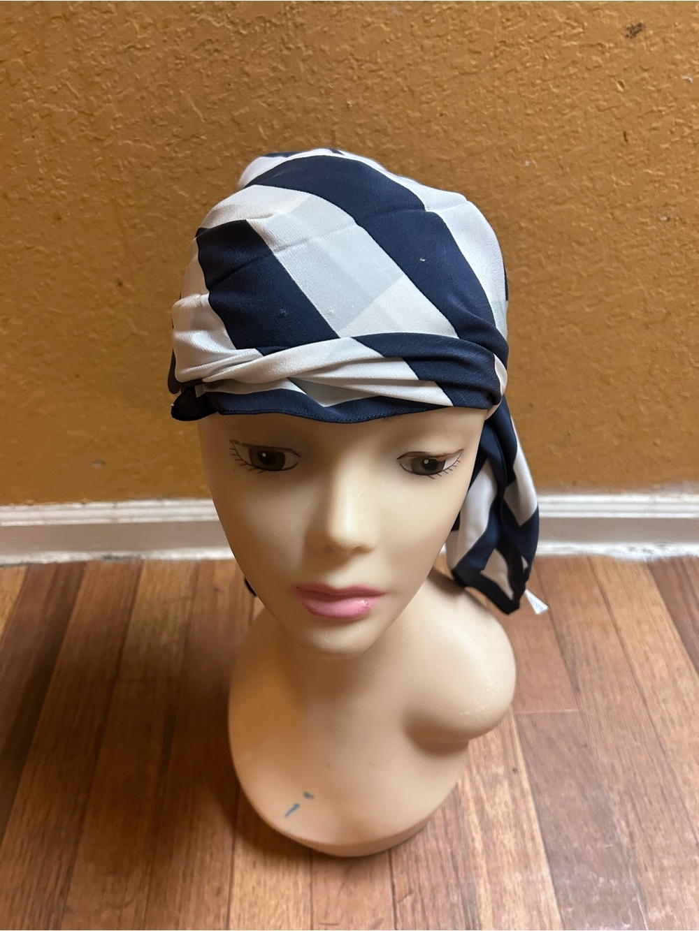 Dior Striped Throw in Navy, Cream & Blue
